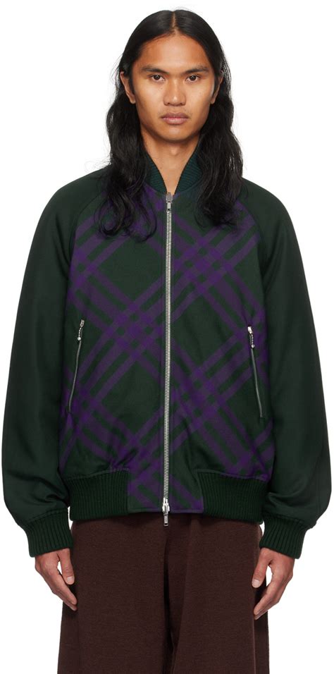 burberry green bomber jacket|Burberry bomber jacket vintage.